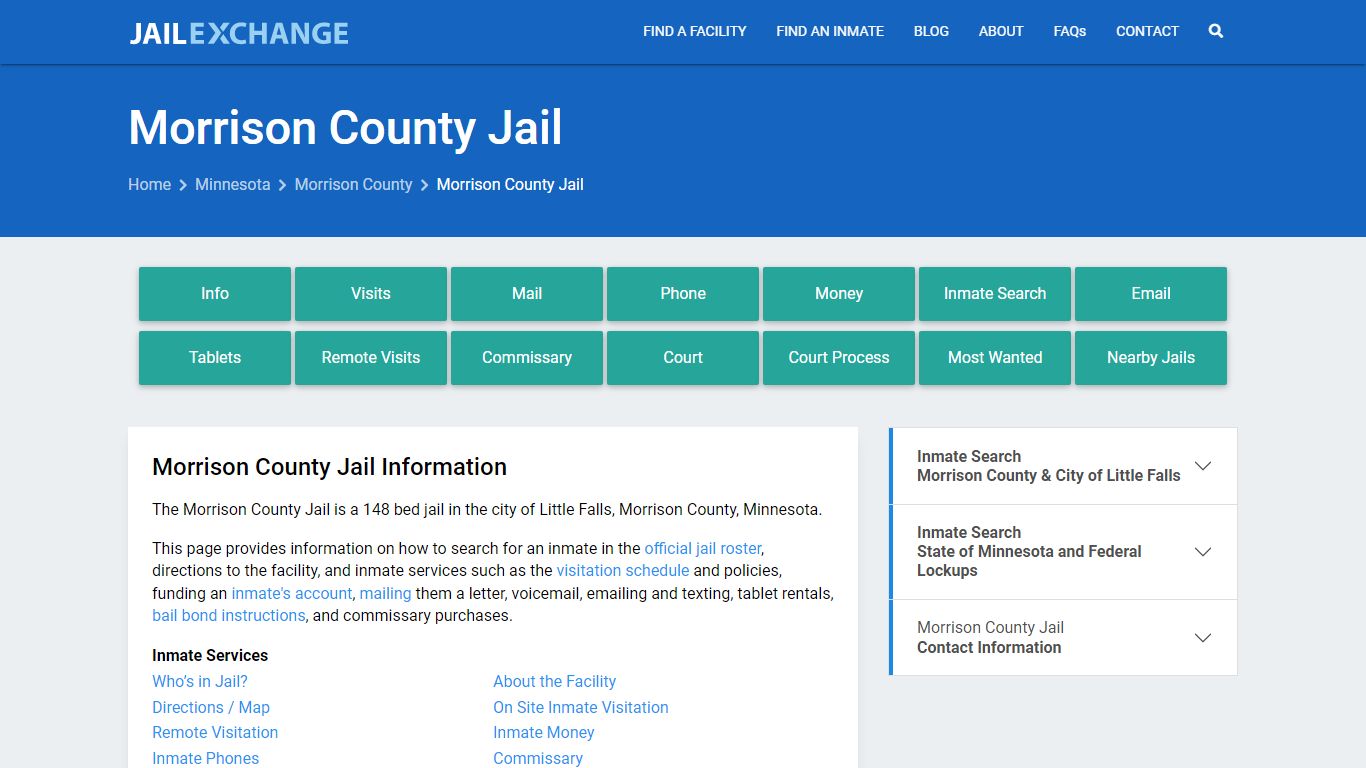 Morrison County Jail, MN Inmate Search, Information